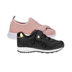 Tenis Infantil Menina Escolar - KIT 2 PARES Tam 23 ao 34-Feminino