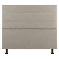 Cabeceira Cama Box Casal Queen Size Malik 160cm Suede Bege - Abmaza