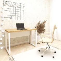 Mesa Escrivaninha Industrial 90cm x 60cm Pés Metal F5 Office - F5 Offi