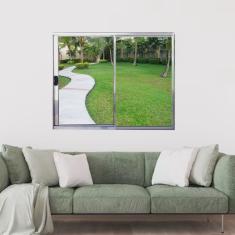 Janela Vitrô de Alumínio 2 Folhas 100 X 100cm Linha Modular
