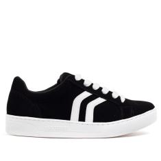 Tênis Feminino Via Marte Nobuck Preto/branco-Feminino