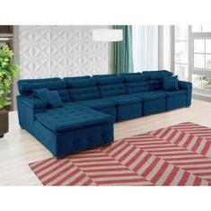 Sofá Orlando 4.20x1.70m com Chaise, Retrátil e Reclinável - Sofisticat