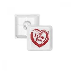 Kit de atualização para jogos com teclado mecânico PBT com padrão de coração vermelho I Love You