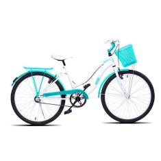 Bicicleta Infantil Retro Aro 24 Forss Hello Turquesa-Feminino