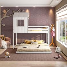 Beliche Queen Montessoriano Cabana Family Casatema Branco/Off White