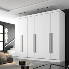 Guarda Roupa Casal 6 Portas 6 Gavetas Olímpia Branco Neve