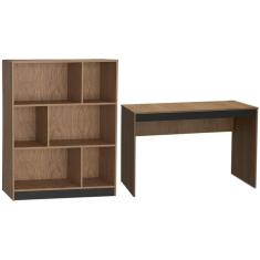 Mesa e Estante Para Escritorio Gamer B28 Mell Preto NOVAM