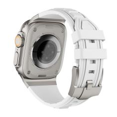 Watch Band Borracha de Silicone Compatível com Watch Band 42mm 44mm 45mm 49mm Ultra 2 Soft Sport Wristband Replacement Wristband Metal Connector para iWatch Series 9 8 7 6 5 SE 2