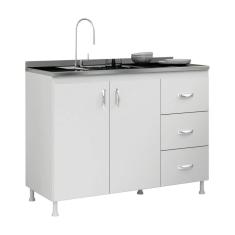 Balcão Para Pia 1,20 Branco Evidência