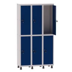 Armário Guarda Volume Locker Roupeiro 3 Vãos 6 Portas Aço GRF503/6 Cin