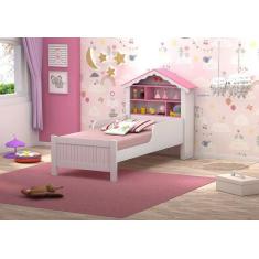 Cama Casinha com Nichos Princesa Rosa Vitamov