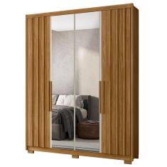 Guarda Roupa Solteiro 176cm Espelho Milão M07 Freijó/off - Mpozenato