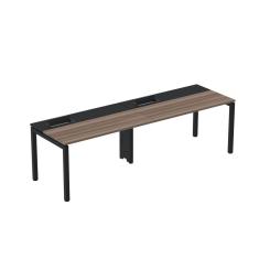 Mesa Plataforma Para Coworking Para 2 Pessoas 130x792 Psc130 Walnut-preto