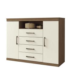 Cômoda Havana Master 2 Portas E 4 Gavetas Jatobá-areia - Santos Andirá Jatobá-areia