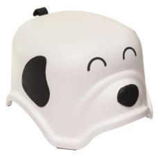 Banquinho Infantil 1 Degrau Cachorrinho Branco Kababy