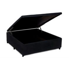 Cama Box Baú Universal Casal Suede Black (138x188x35) - Costa Rica