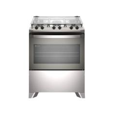 Fogão 5 bocas Electrolux Cinza Efficient Mesa Inox, PerfectCook e Vapo