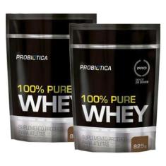 Kit 2X 100% Pure Whey Protein 825G Refil Probiotica
