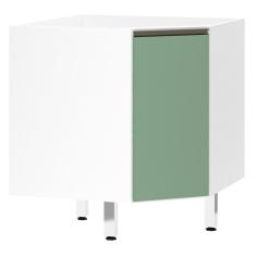 Balcão de Cozinha sem Tampo Canto Diagonal 1 Porta Pérola Luciane Móveis