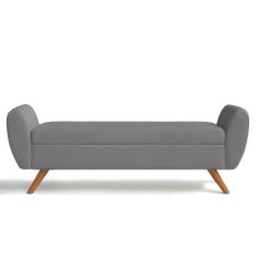 Recamier Bau Grecia 1,60M Suede Cinza - Clique Decor