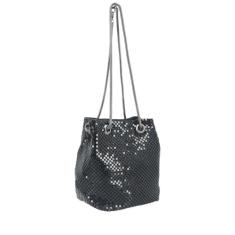 Bolsa Bucket Bag em Malha de Metal Diva