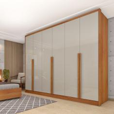 Guarda Roupa Casal 100% MDF 6 Portas 6 Gavetas Realeza Tcil