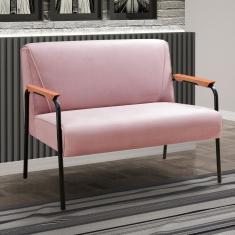 Namoradeira Decorativa Braços Fixo Jade Rose