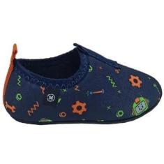 Tênis Molekinho Bebê 2617.100 Lycra Robô - Marinho-Masculino