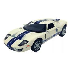 Carrinho Miniatura Ferro Ford GT 2006 Escala 1/36  (Branco) - Kinsmart