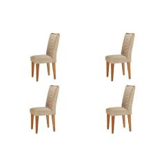 Conjunto Com 4 Cadeiras Para Sala de Jantar Liz Rufato, Imbuia/Turim 0