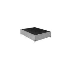 Base Box Viuvão Suede Cinza 128Cm de Largura