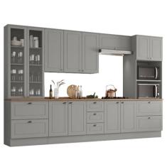 Cozinha Modulada Americana 03 Cinza - Henn