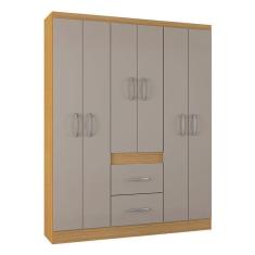 Guarda Roupa Casal Milão 6 Portas Damasco Off White – Poquema