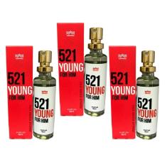 Kit 3 Perfume Masculino 521 Young For Him Amakha Paris 15Ml