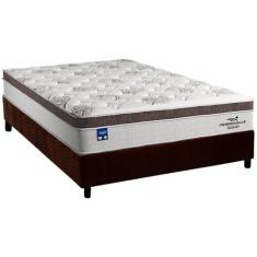 Cama Box Casal: Colchão Molas Plumatex MasterPocket Ensacadas Personal