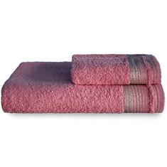 Jogo de Toalhas Gigante 2 Peças 340g/m2 100% Algodão - Sublime (Rosa Crochê)