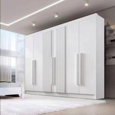 Guarda-Roupa Zeus Plus Ripado 06 Portas 06 Gavetas Branco