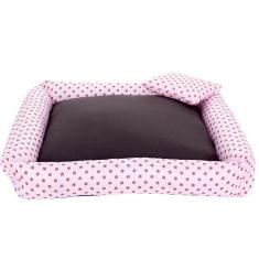 Cama Pet Cachorro Ou Gato Poa Porte Grande Marrom E Rosa [F101]