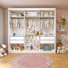 Closet Infantil sem Portas 4 Gavetas Isadora Branco