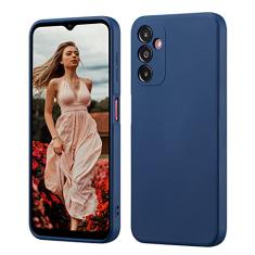 UEEBAI Capa para Samsung Galaxy A14 5G, capa fina de silicone líquido à prova de choque, proteção de corpo inteiro, capa de telefone com microfibra antiarranhões, ultrafina, capa de borracha macia e