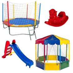 Cama Elástica Pula Pula Trampolim 2,30m Piscina de Bolinhas Oitavada C