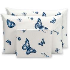 Jogo De Cama c/ Elástico Lençol King 3 Peças 180 Fios Percal Estampado