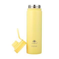 Garrafa térmica inox 650 ml FIT Amarela Vibets®