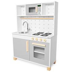 Cozinha Infantil com Pia Fogão e Microondas - Eita Casa Perfeita, Cinz