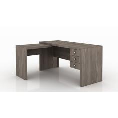 Mesa para Home Office com 03 Gavetas ME4106 Carvalho - Tecno Mobili