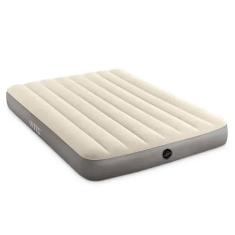 Colchão Inflável Casal Dura Beam Fiber Tech Queen Com Bomba De Encher Intex