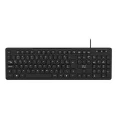 Teclado Com Fio Multimídia Cabo de 180cm Teclas Redondas USB Preto Multi (Multilaser) - TC294 TC294