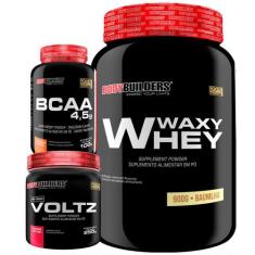 Kit Waxy Whey (35%) 900g + BCAA 100g + Pré treino  - Bodybuilders,  Ba