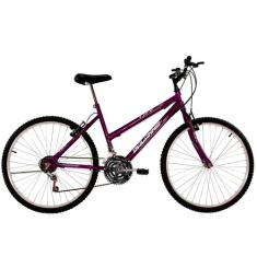 Bicicleta Aro 26 Feminina Life 18 Marchas Roxa Violeta, Roxo, Aro 26, 