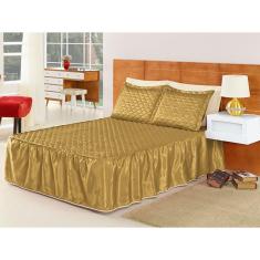 Colcha Casal Luna 03 Peças dourado